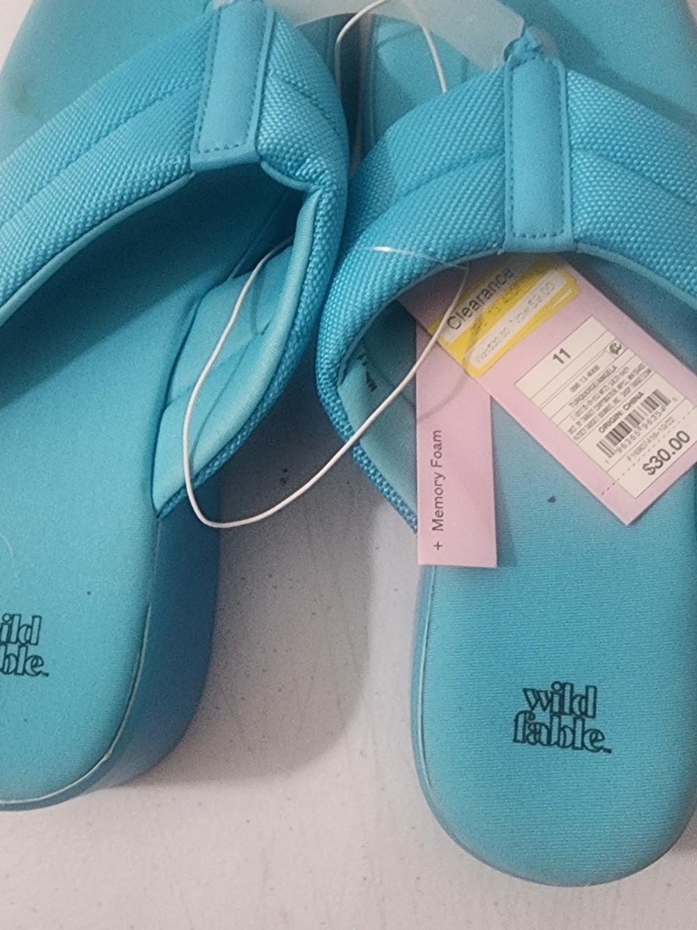 Wild Fable Turquoise Platform Flip Flops